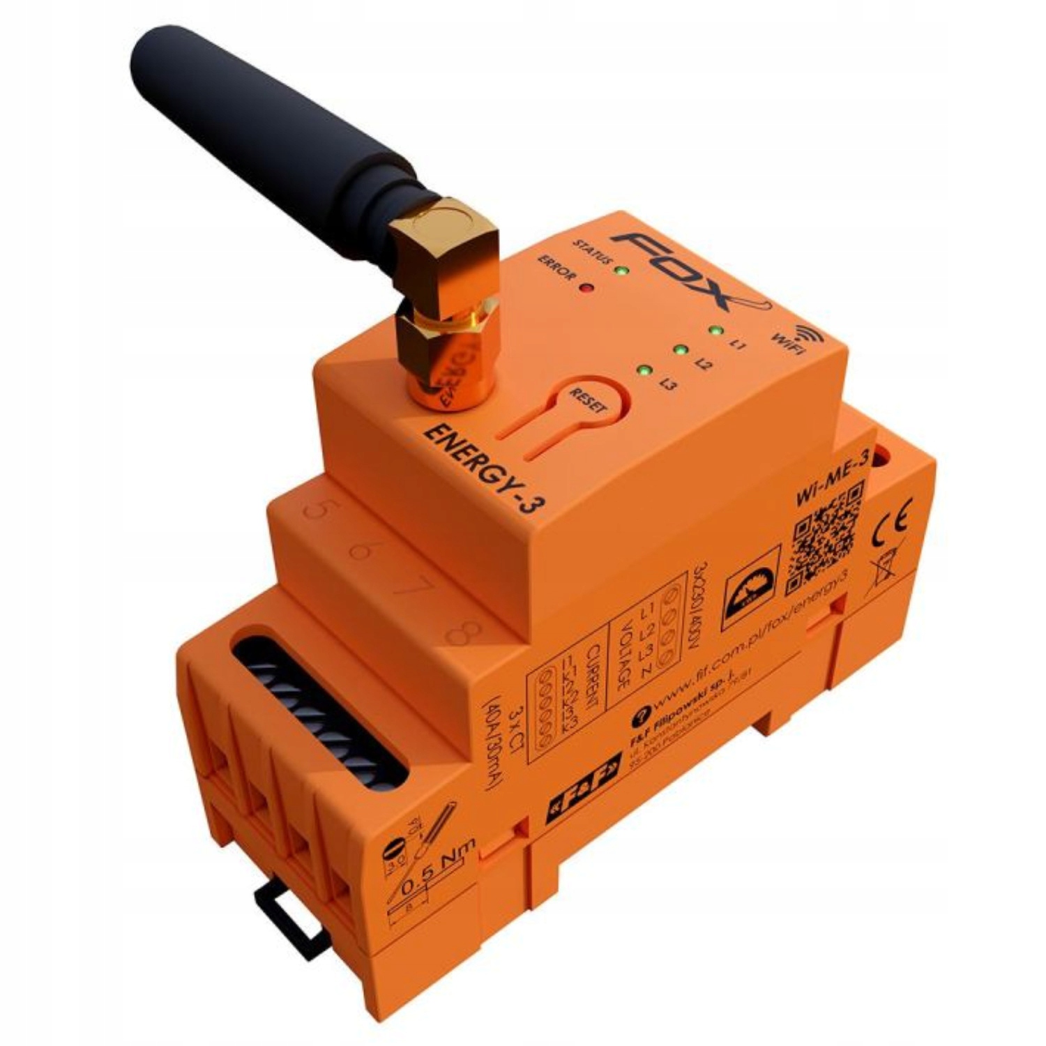 Monitor Elektrickej Energie Wifi 3F+N F&f WI-MEF-3