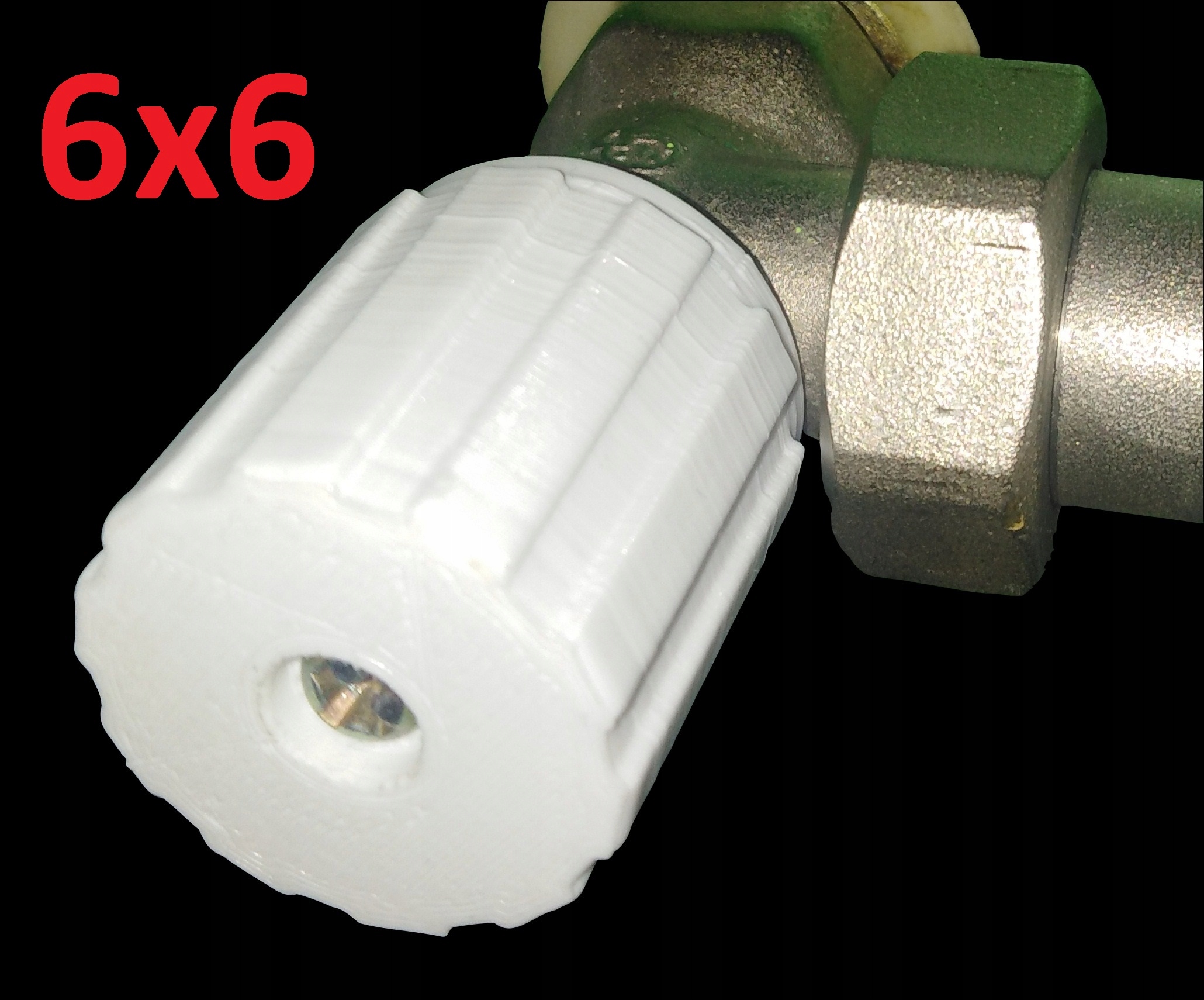 

Pokrętło do grzejnika kaloryfera białe 6x6 +śrubka