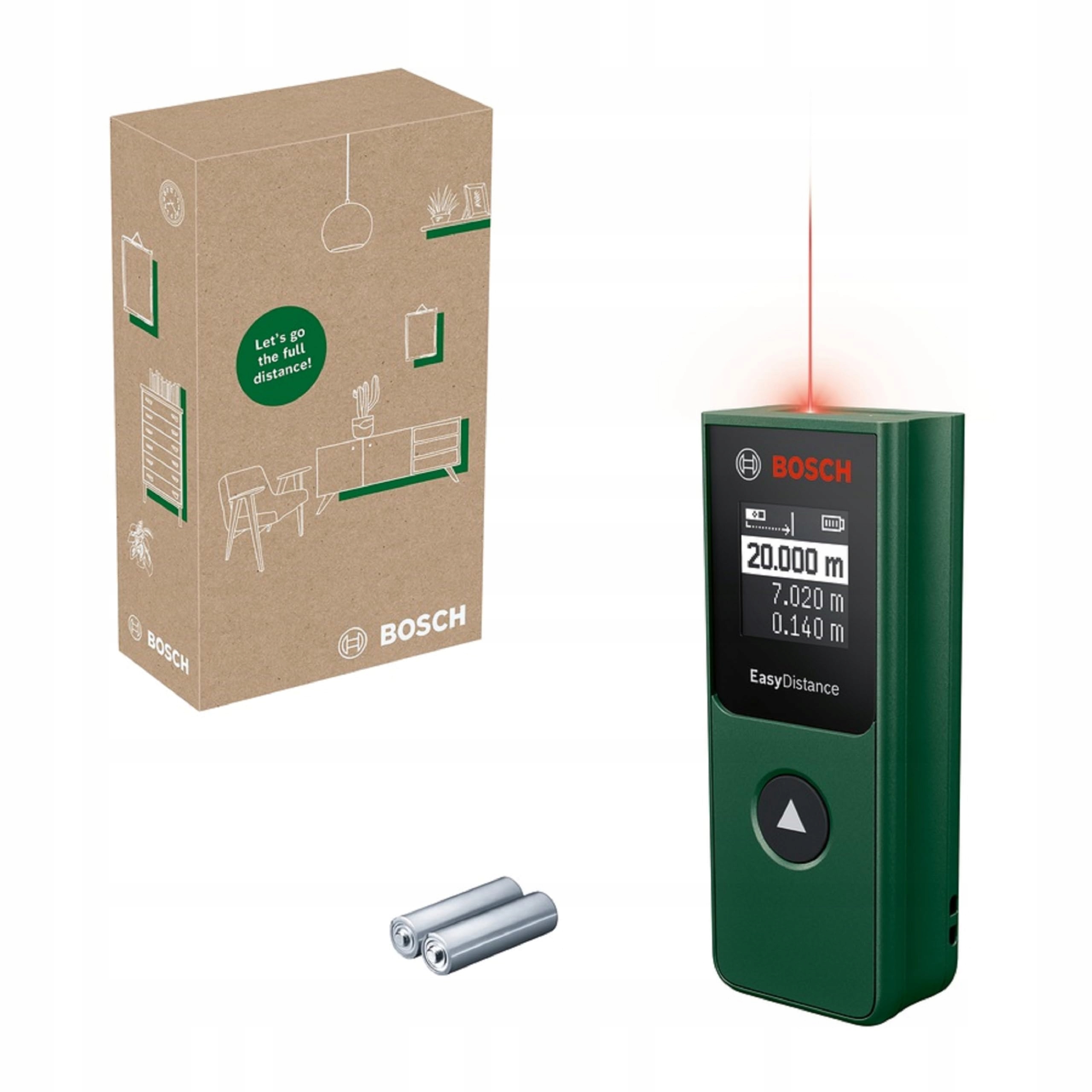BOSCH Dalmierz Laserowy EasyDistance 20m Kieszonkowy Jednoprzyciskowy — miniatura 2