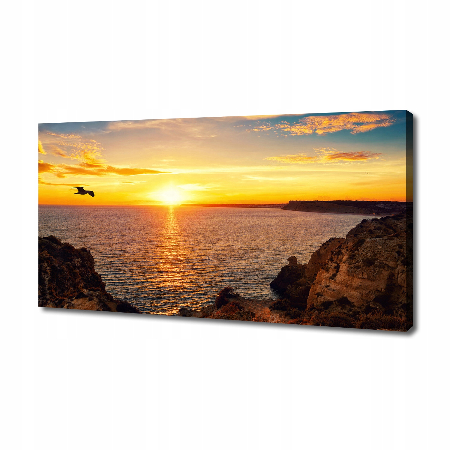 

Foto obraz na płótnie Zachód słońca morze 140x70cm