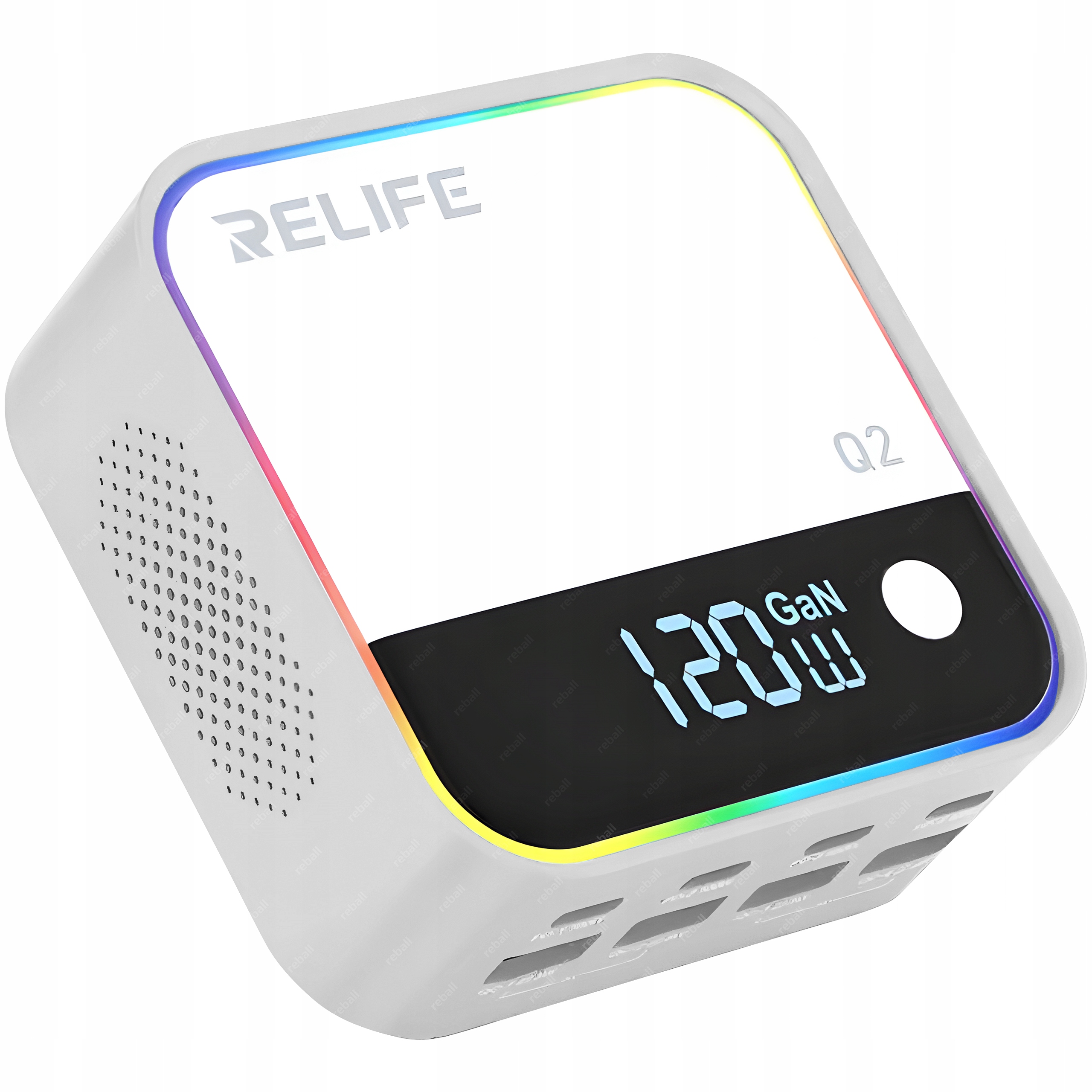 Univerzální Digitální Nabíječka Usb-c 120W Relife Q2, Výkonná, 8 Portů Pd Qc LCD