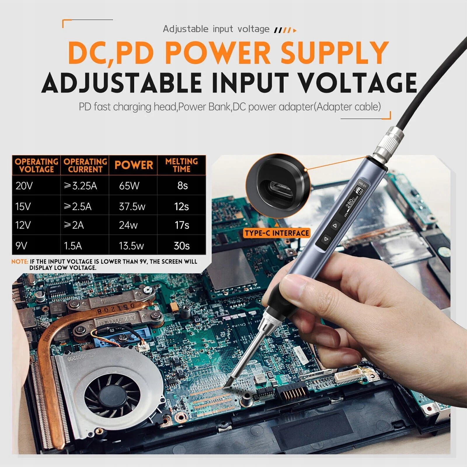 FNIRSI HS-01 lutownica niebieska 65W Marka Fnirsi