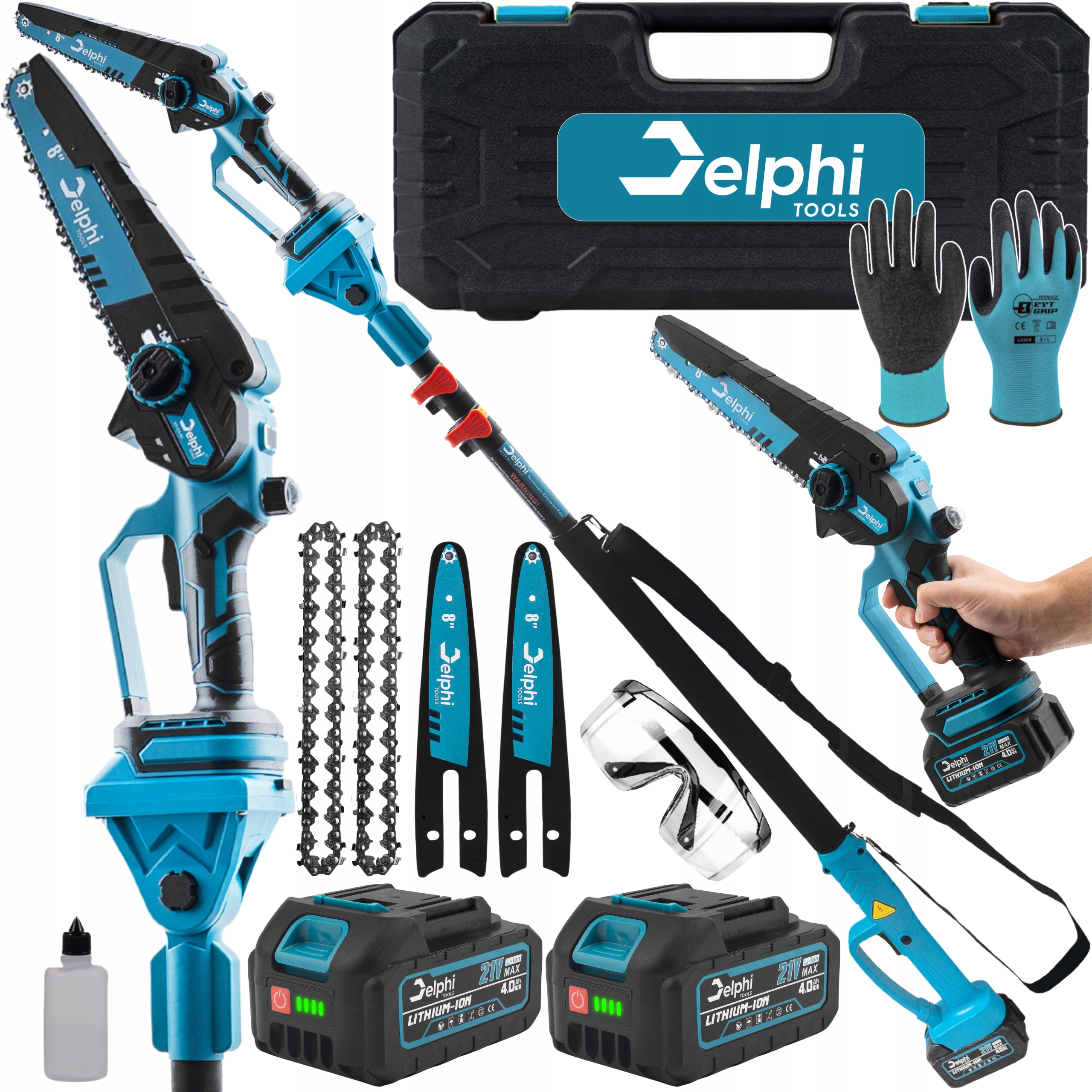 Pro 8" Bezuhlíková Aku Řetězová Pila Výložník