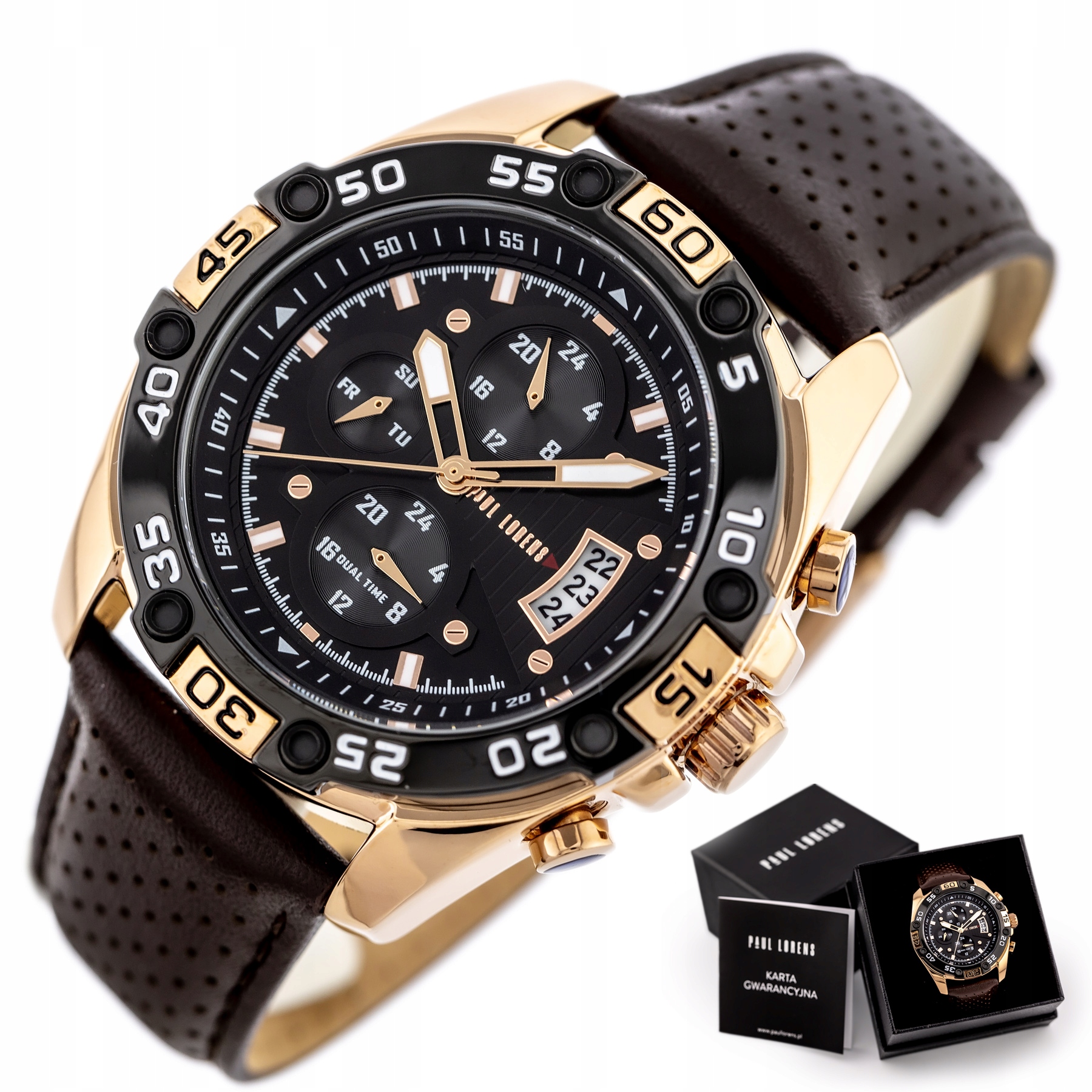 Pánské Hodinky Paul Lorens zg375d Krabička A Dárková Taška