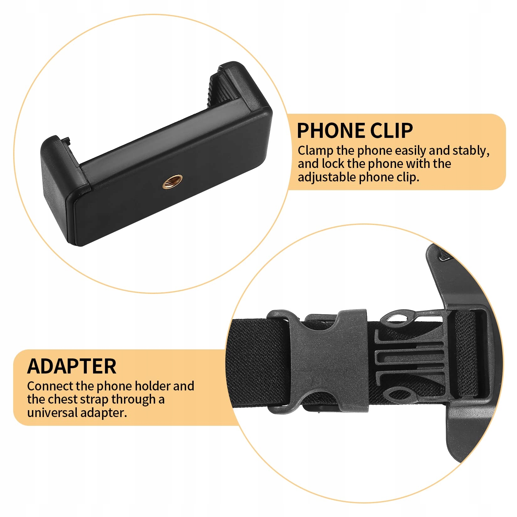 Uchwyt Na Klatkę Piersiową Na Telefon Kamerę Regulowany GoPro Fulushouxi — miniatura 4