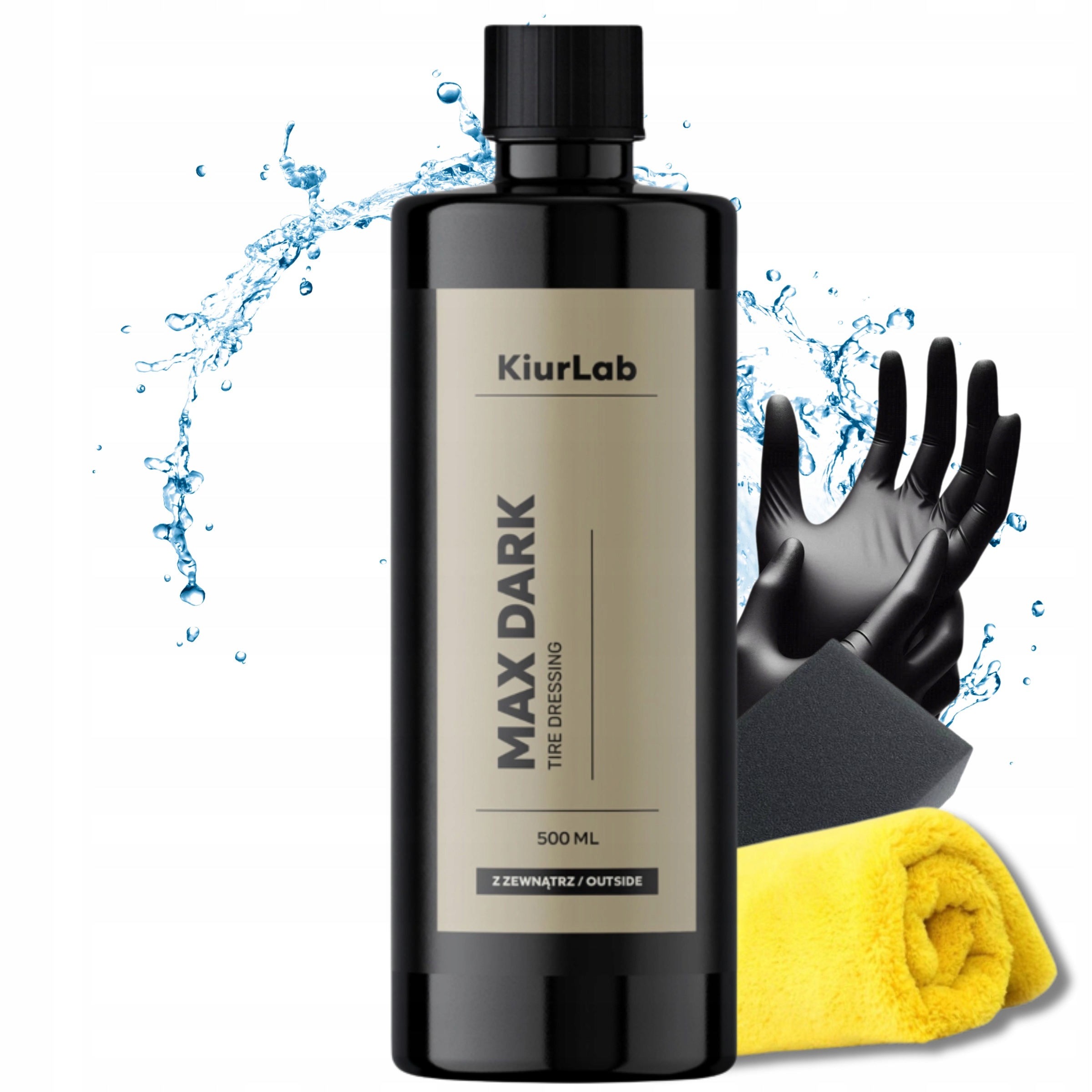 KiurLab Max Dark 500ml Dressing Zabezpieczenie Do Opon Gumy Satynowy