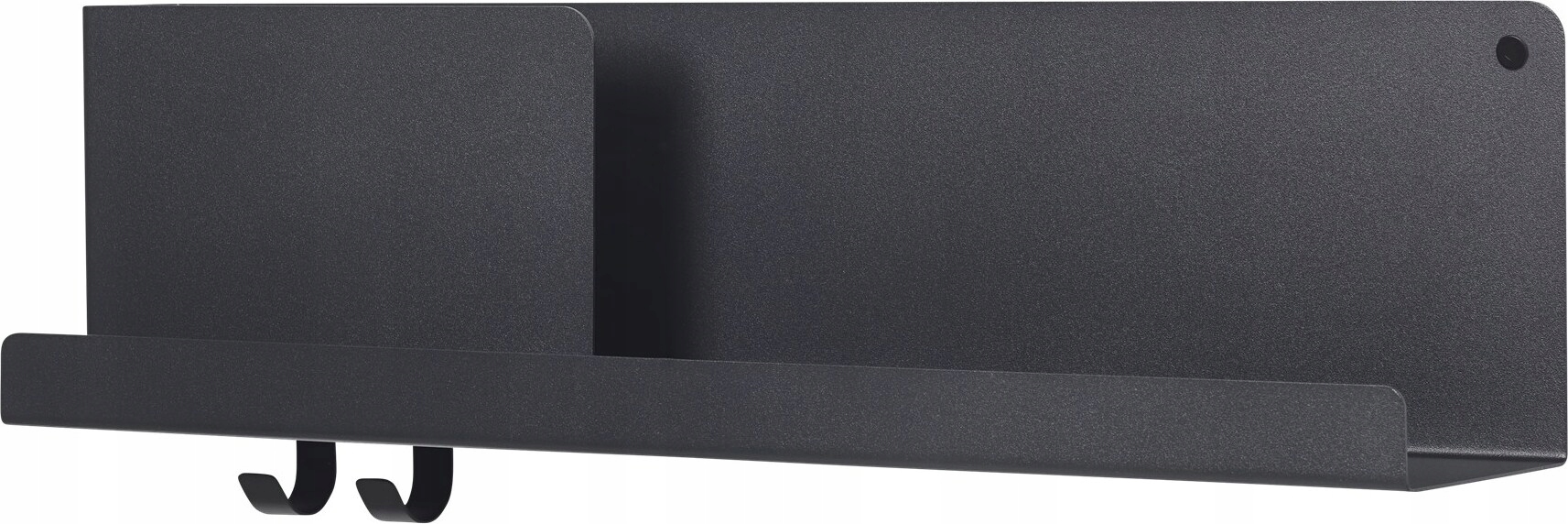 Muuto Folded Organizér Oceľová nástenná polica 63 cm, čierna