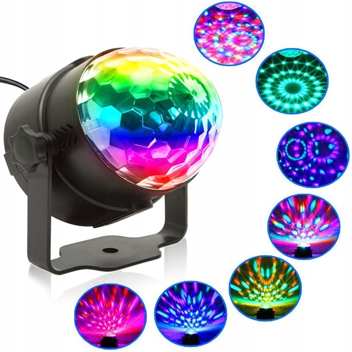 диско-куля диско-куля світлодіодний RGB проектор вогні живлення від мережі