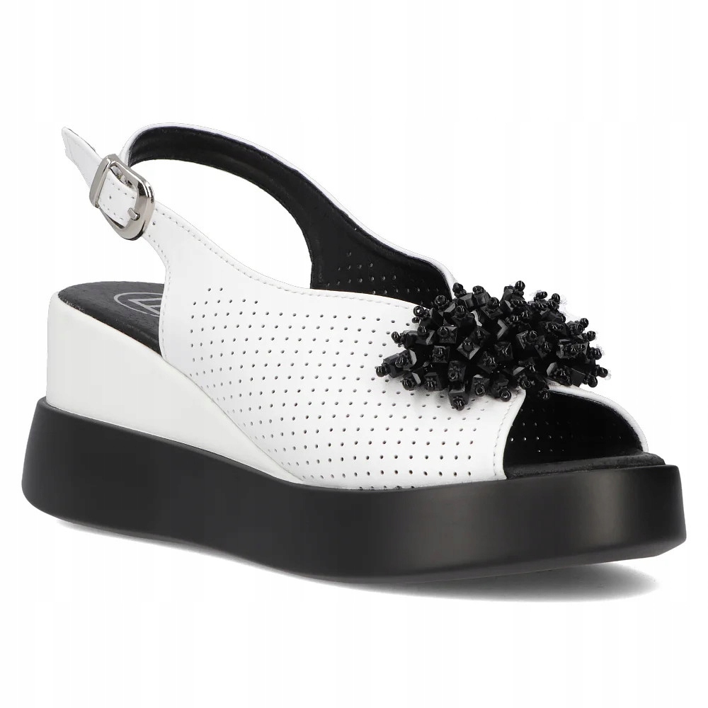 Filippo DS6076 Bílé Sandály Kůže Platforma vel. 40