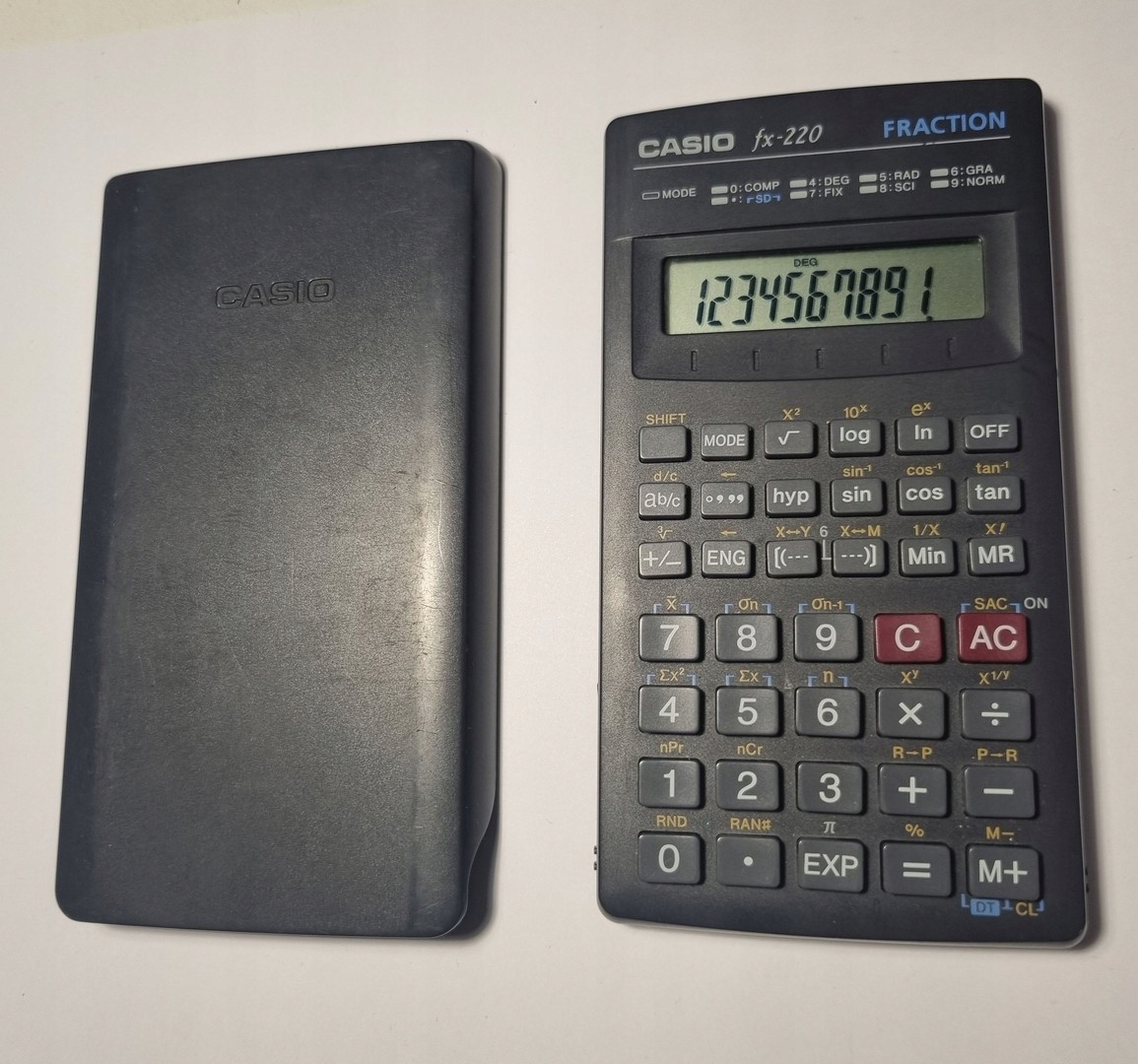 Kalkulator Casio fx-220 FRACTION, sprawny, kompletny.