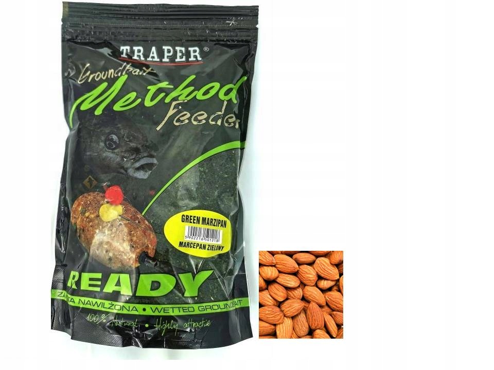 Traper Zanęta Nawilżona 750g Marcepan Zielony Method Feeder