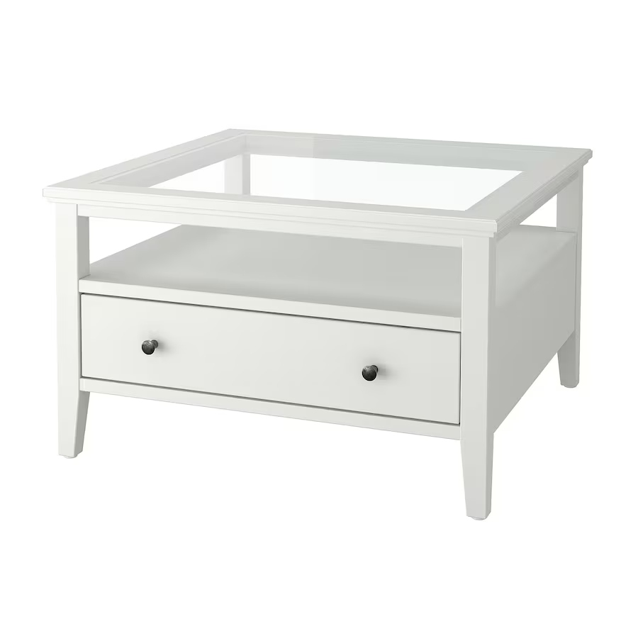 Ikea Idanas Stolik kawowy biały 80x80 cm