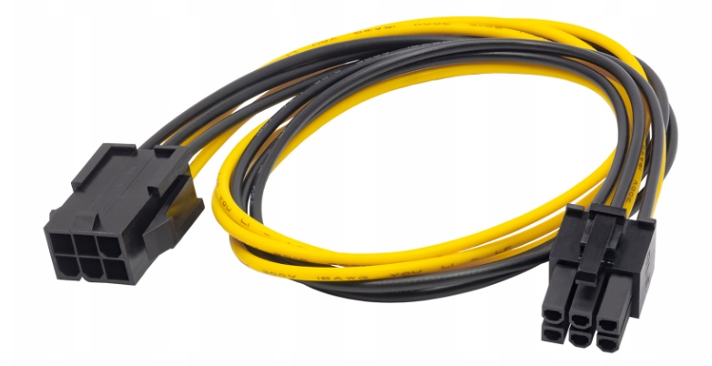 Inne 18 CM PCIe 6pin do 8pin Adapter, PCI-e 6-pin