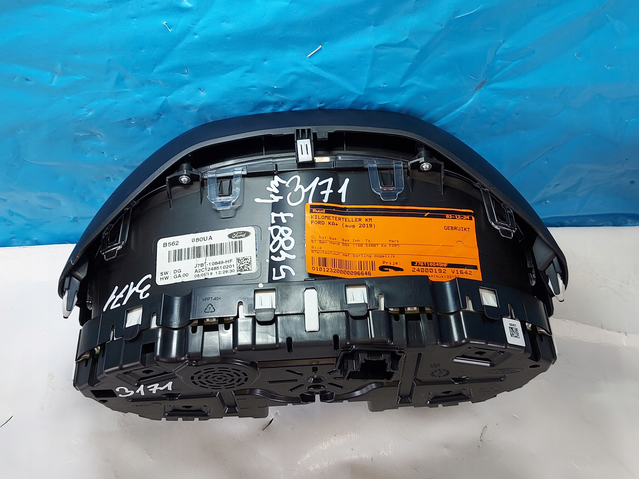 dials clock FORD KA+ 2019r 1.2 B J7BT10849HF
