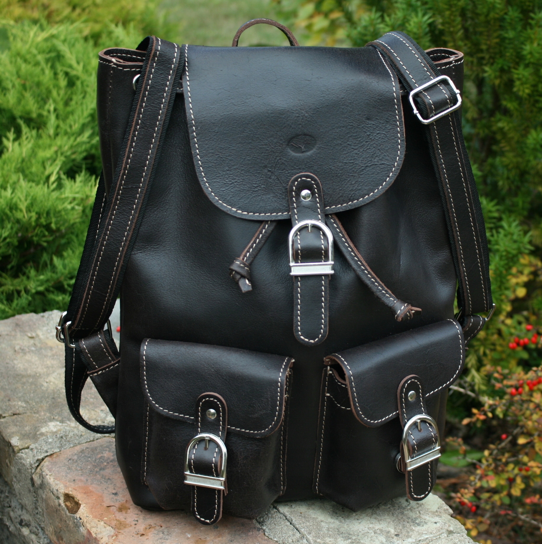 Batoh, hnědý, městský, vintage