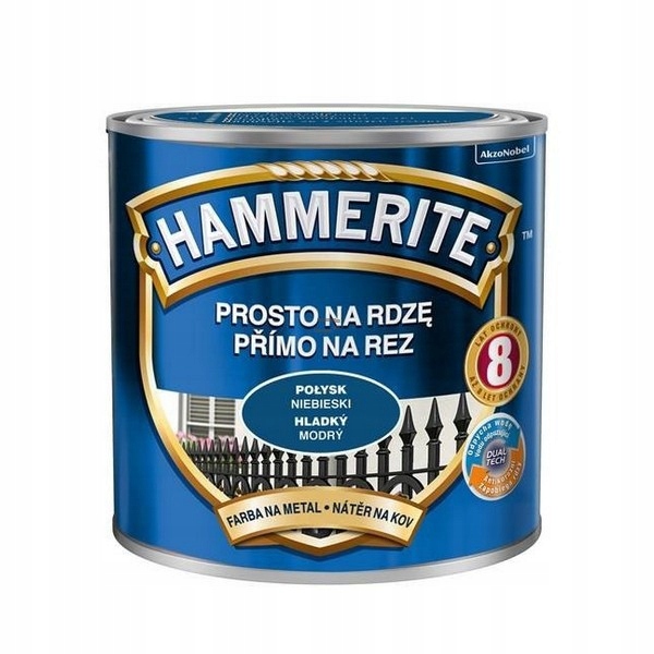 Hammerite Na Rdzę 0,25L NIEBIESKI POŁYSK hamerite farba szybkoschnąca