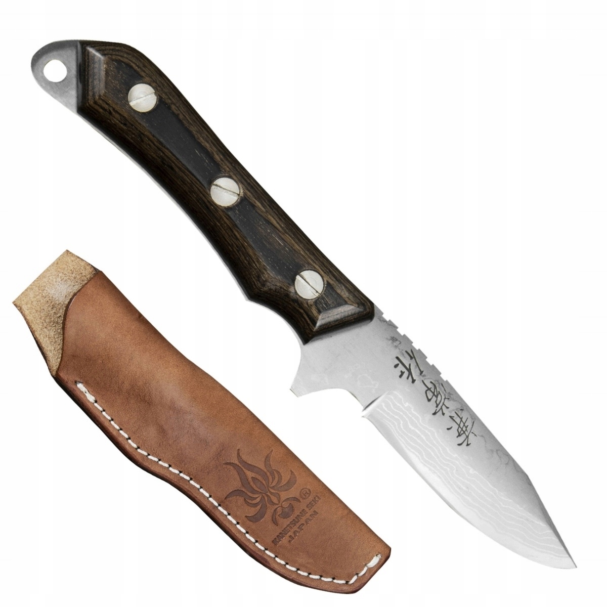 Kanetsune Aogami#2 Seseragi Drop Japonský ostrý turistický nôž 63 Hrc 7 cm