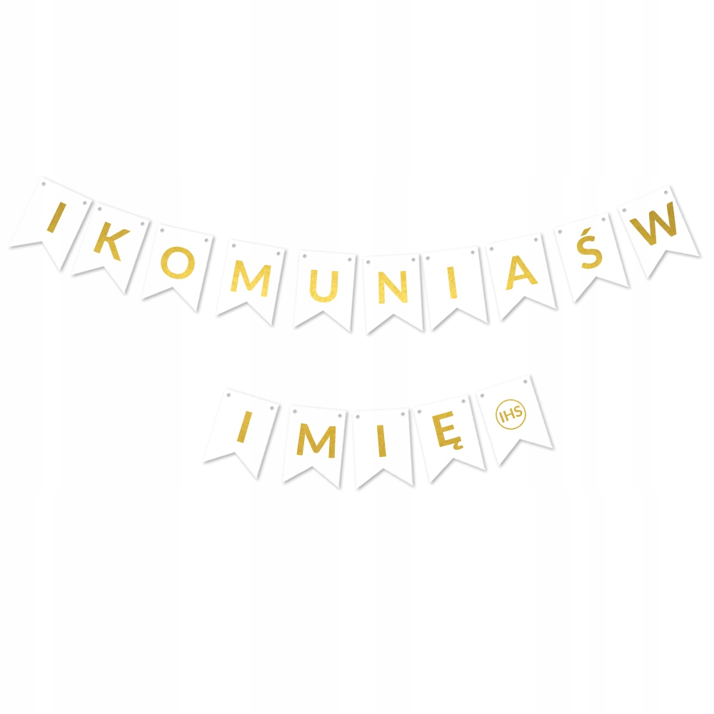 

Baner I Komunia Św Dowolne Imię girlanda napis