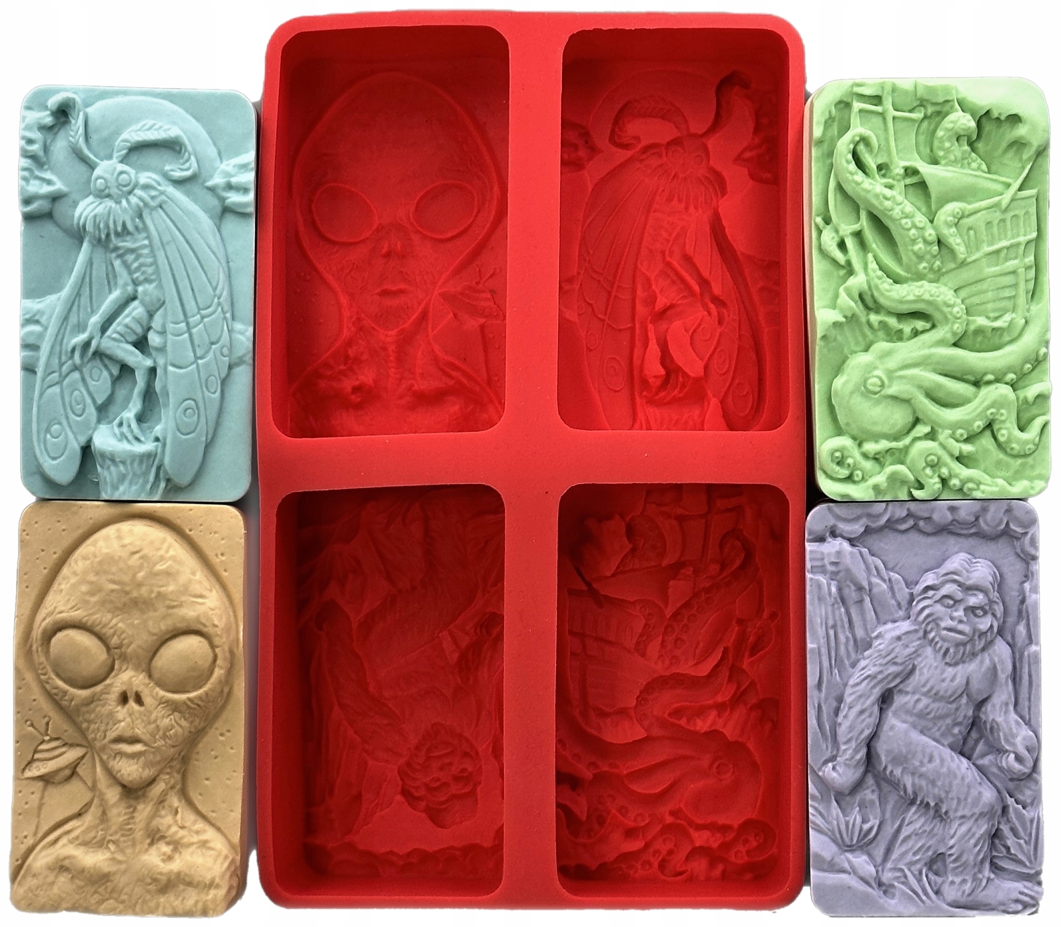 Silikonová Forma Na Mýdlo 4 Vzory: Ufo, Kraken