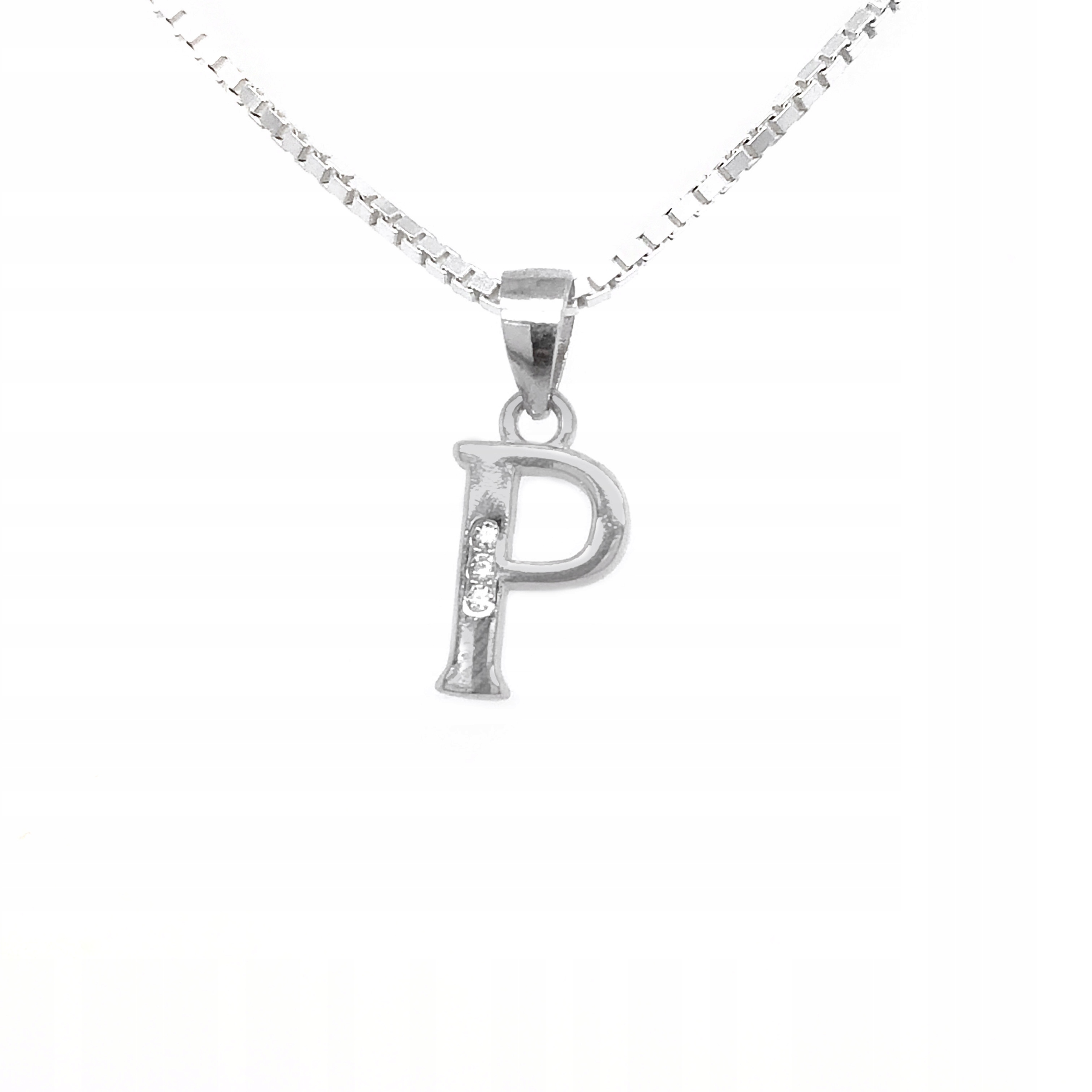 

Literka srebrna "p" wisior