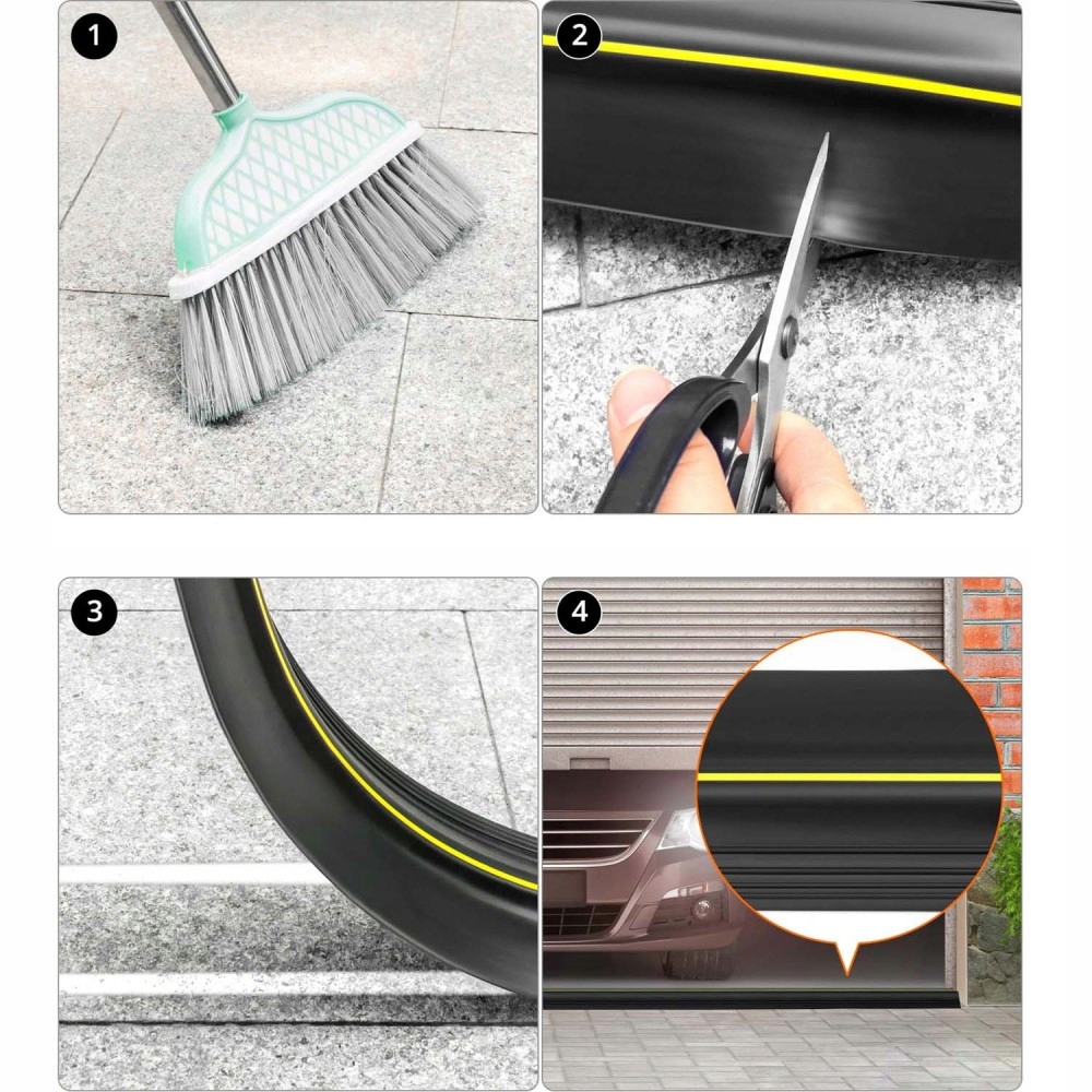 USZCZELKA GARAŻOWA PRÓG DRZWI GARAŻU BRAM GARAŻOWEJ PROGOWA UNIWERSALNA 3M Grubość 12 mm