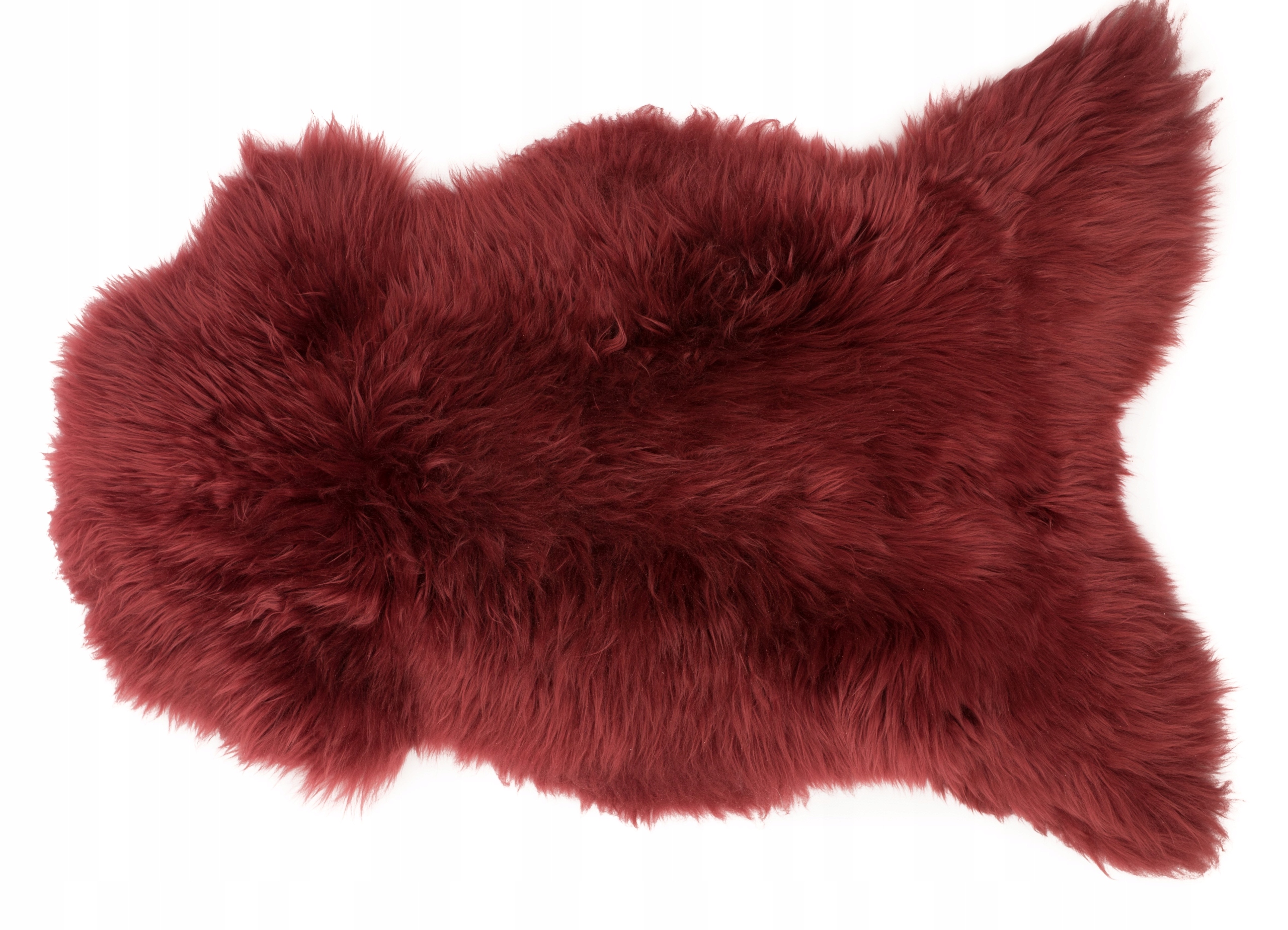 Ovčí kůže Bordó Přírodní kůže Burgundská