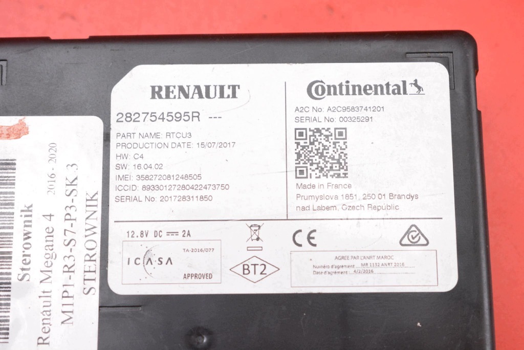 control unit module navigation devices 282754595R RENAULT MEGANE 4 IV 16-20