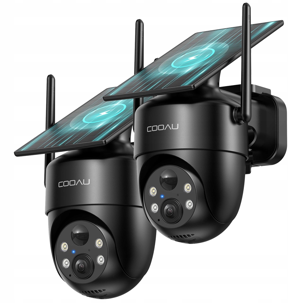 2K Kamera Zewnętrzna Solarna Obrotowa Bezprzewodowa Wifi 3MPx 4xZOOM 2SZT