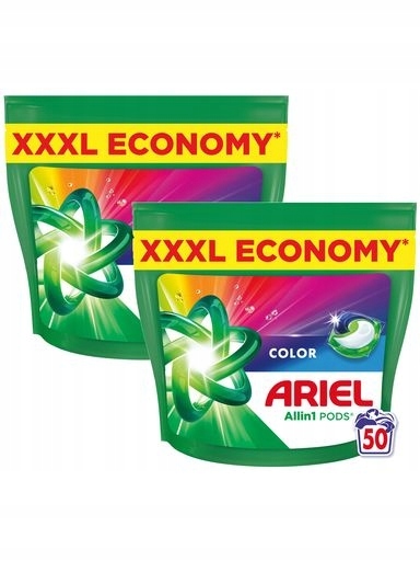 Levně 2x Kapsle na praní barevného prádla Ariel Color Allin1 50 Ks