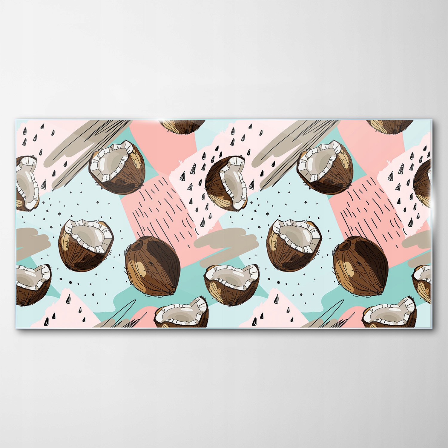 Obraz na skle Dekor Abstrakcia Kokos Palma 120x60