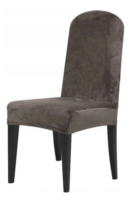 

Pokrowiec Krzesło Welur Brąz Zaokrąglone Oparcie