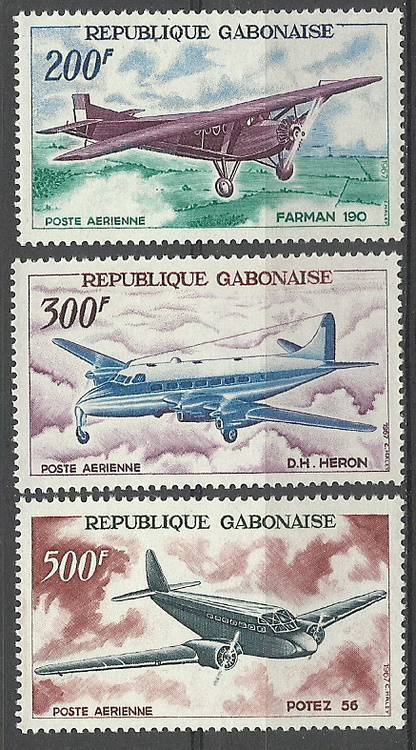 Gabon 1967 Mi 273-275 Czyste **