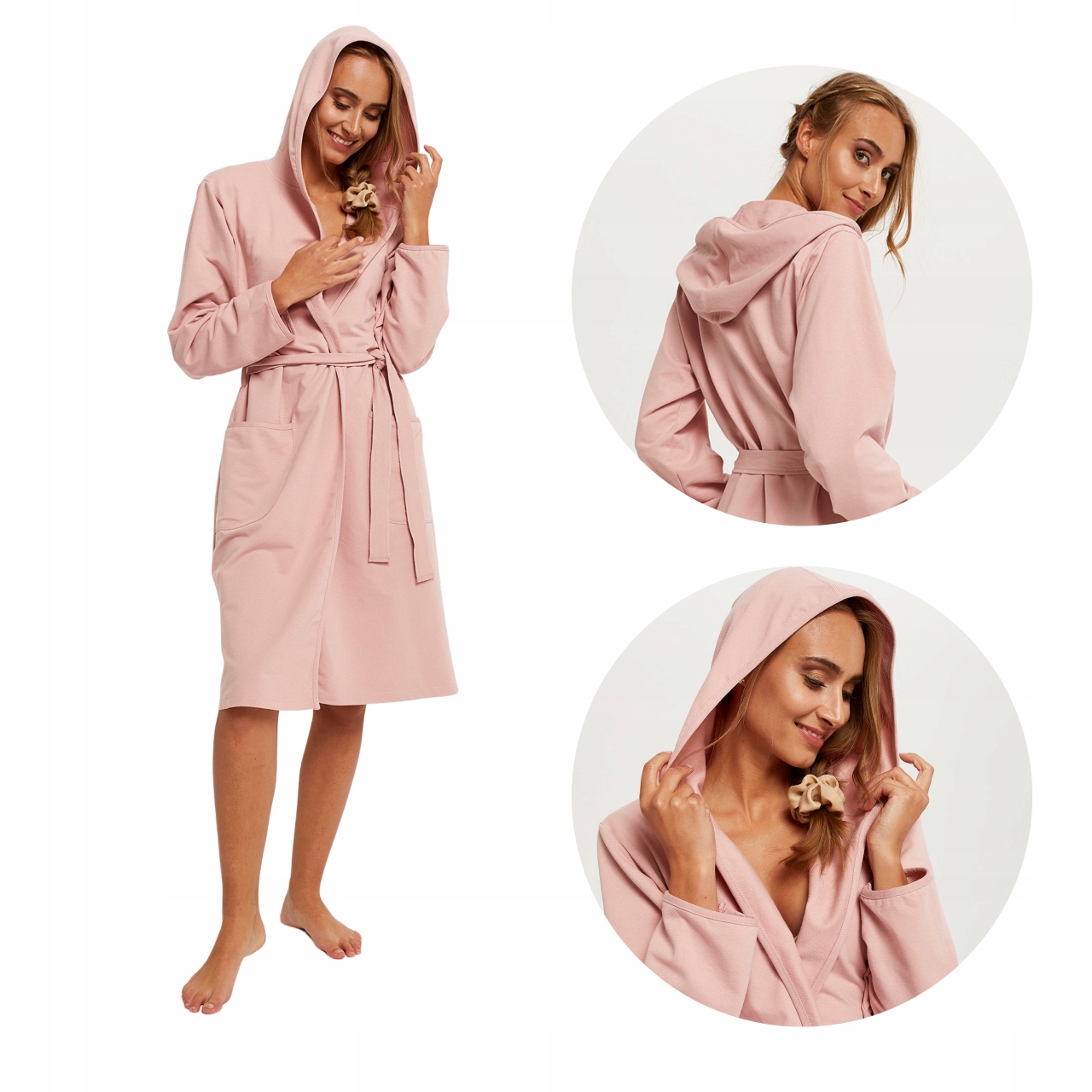 Dámský bavlněný zavazovací župan S Karina Italian Fashion