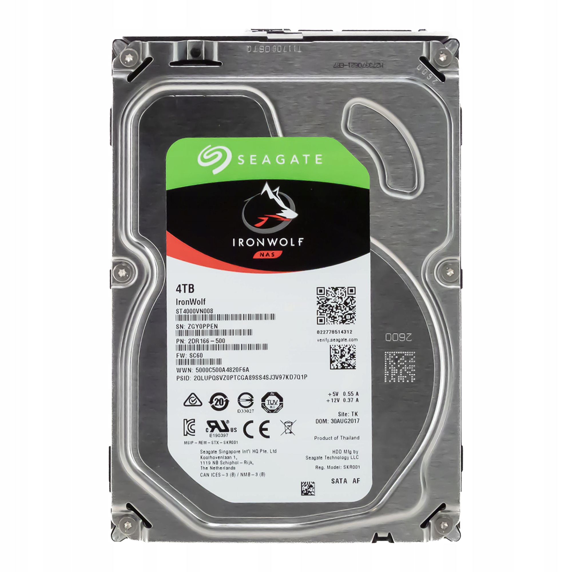 Seagate 4TB IronWolf 5.9K 64MB Sata III 3.5'' ST4000VN008