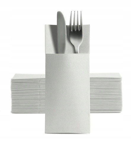 

Serwetki na sztućce kangurek białe 50 sztuk