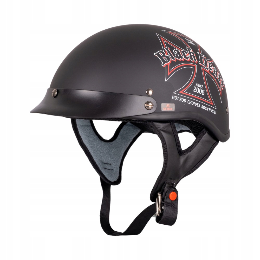Kask Motocyklowy W-tec Black Heart V531 Iron Cross Orzeszek Retro Chopper M