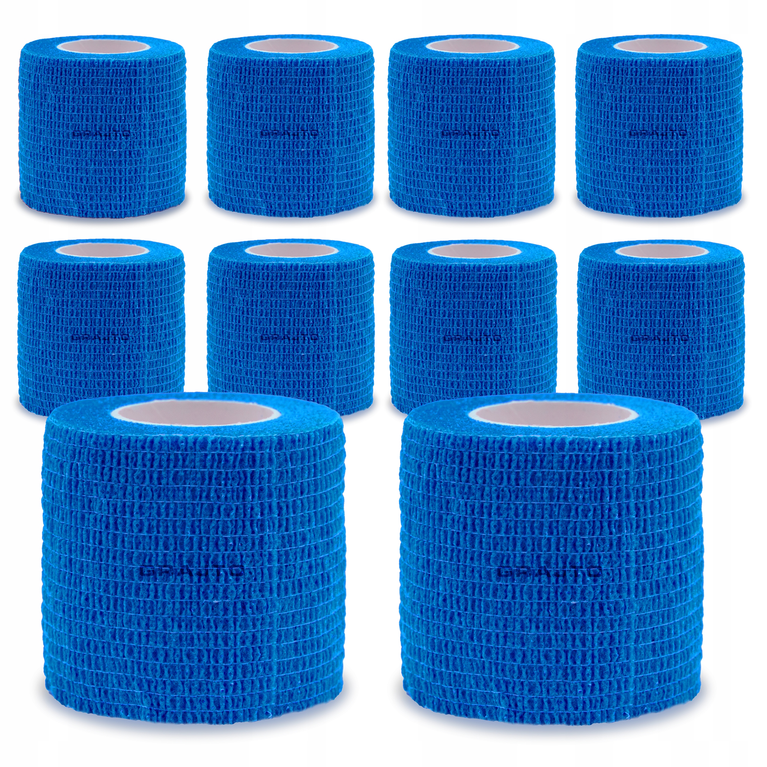 10x Bandaż Kohezyjny Samoprzylepny Taśma Do Getr Niebieska 5cm x 4,5m