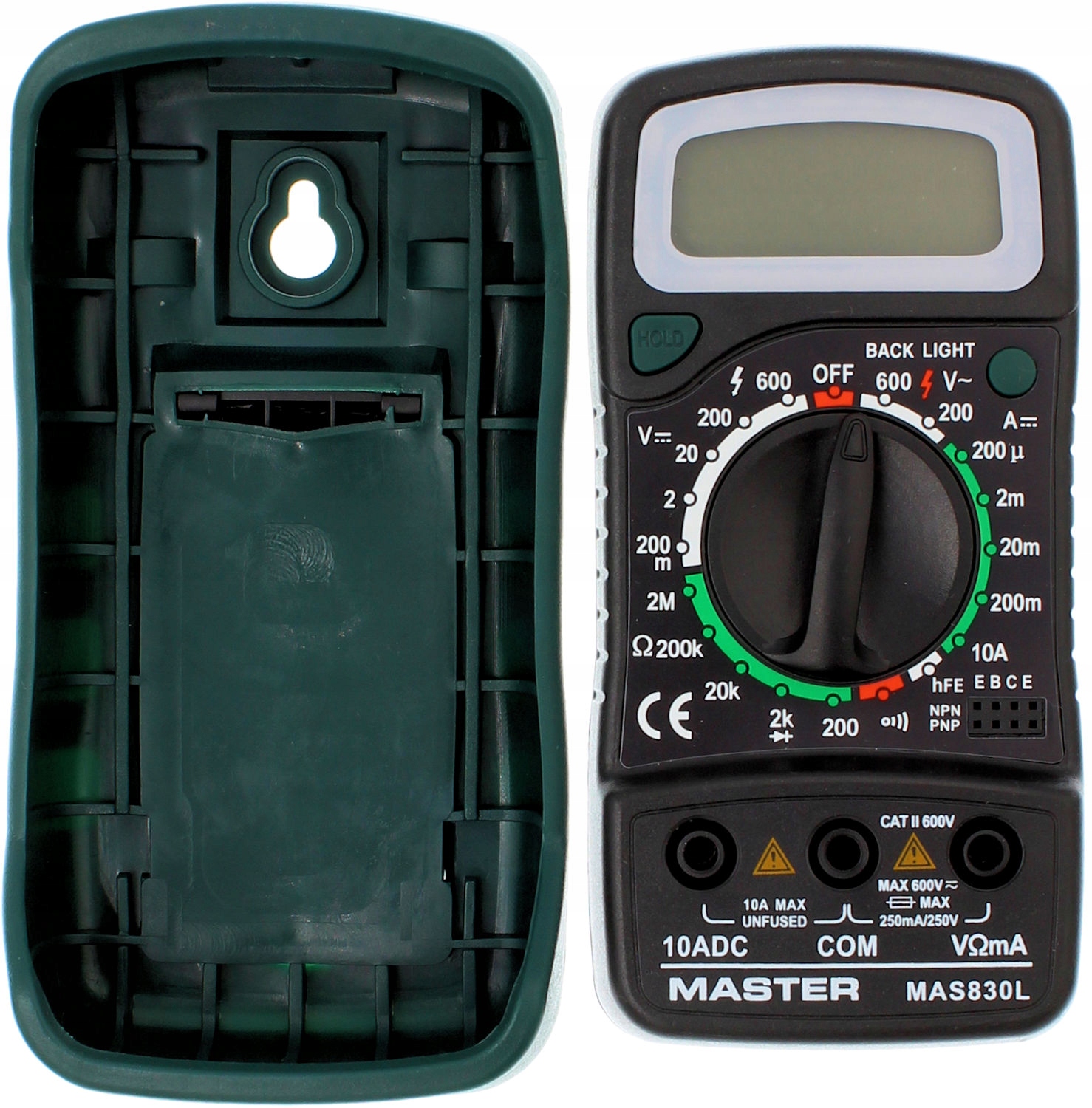 Miernik Cyfrowy MAS830L Multimetr Gumowa Obudowa Rodzaj wyświetlacza LCD