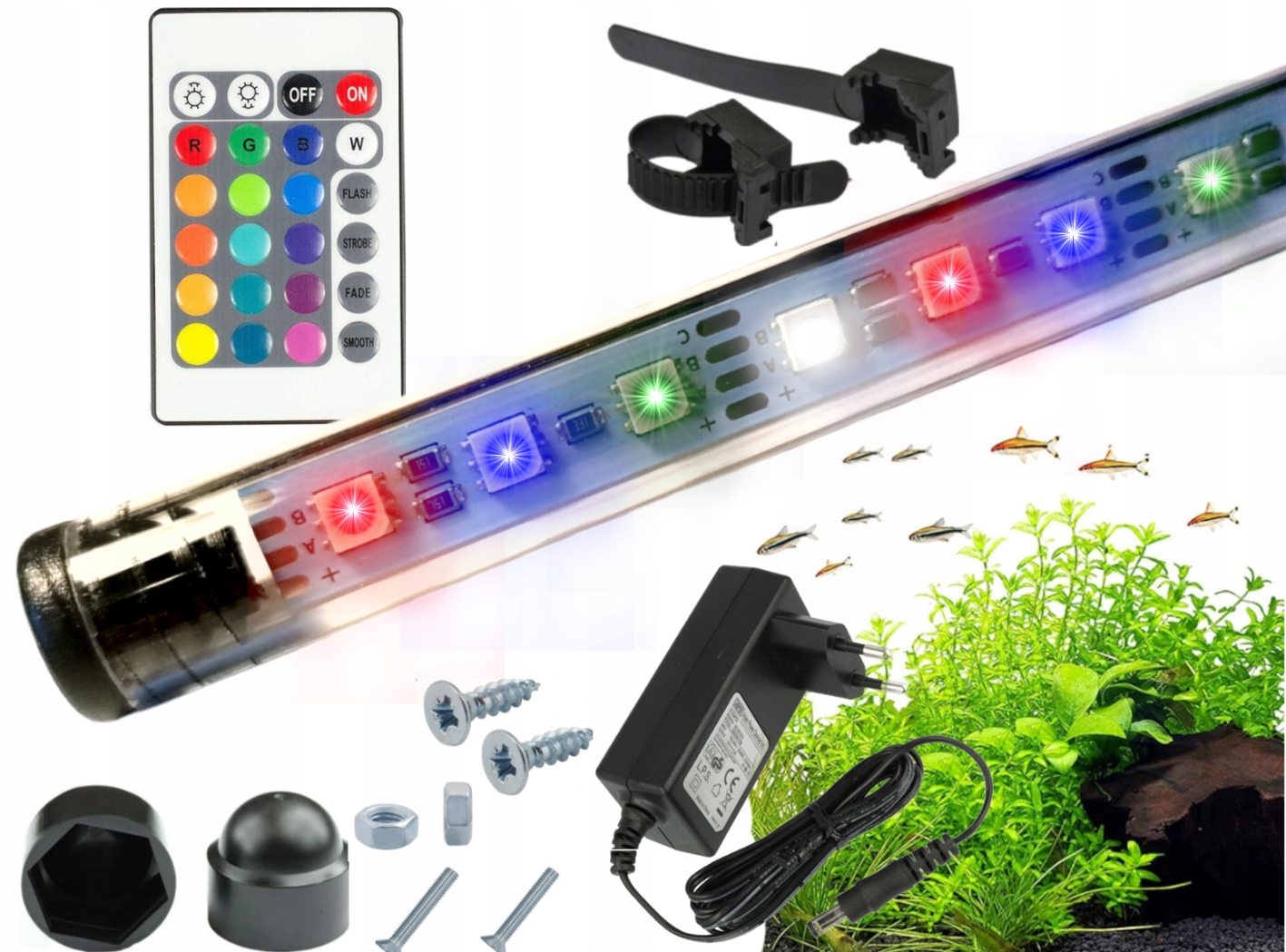 Levně Lumi Flora Led zářivka osvětlení Akvárium 5730 Rgb sada 60cm