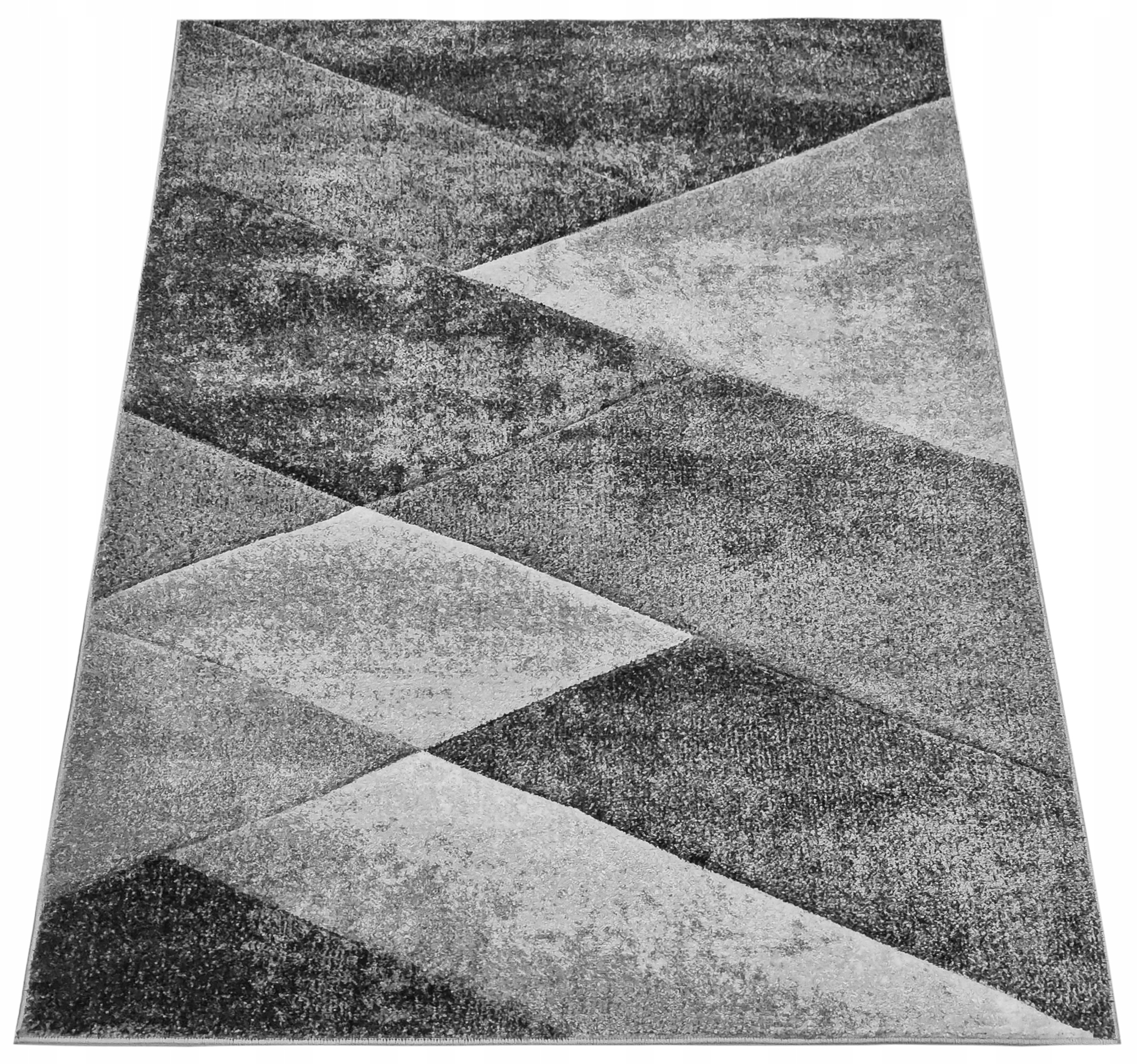 Koberec 140x190 Šedý Odtiene Šedej Moderný Geometrický Do Obývačky