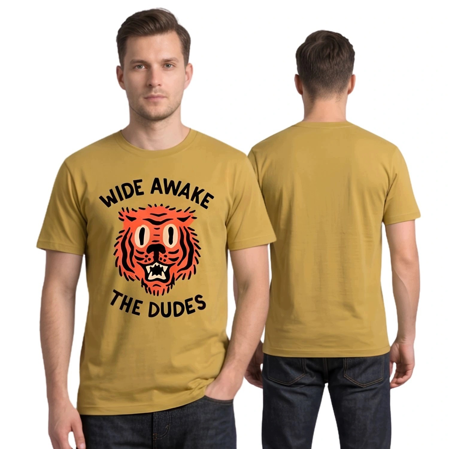 Tričko pánské bavlněné The Dudes T-Shirt Wide Awake s potiskem vel. M