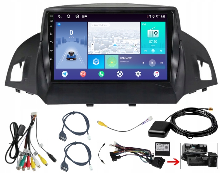 Rádio Navigácia Android Carplay Ford Cmax Kuga 2012-2019 4GB 64GB Sim