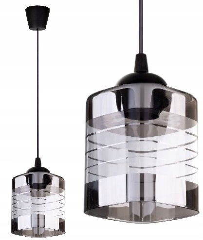 Szklana Lampa Wisząca Sufitowa Żyrandol Plafon LED