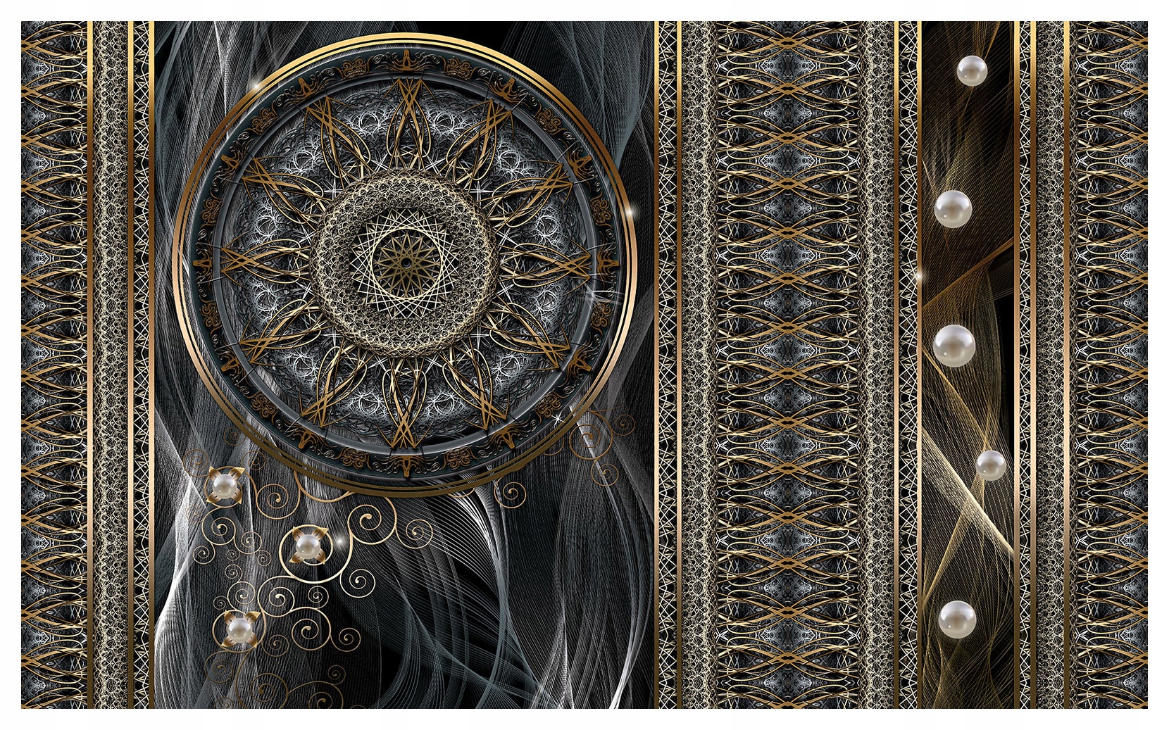 Fototapeta Mandala zlatá abstrakce ornament elegance 254x184 lepidlo