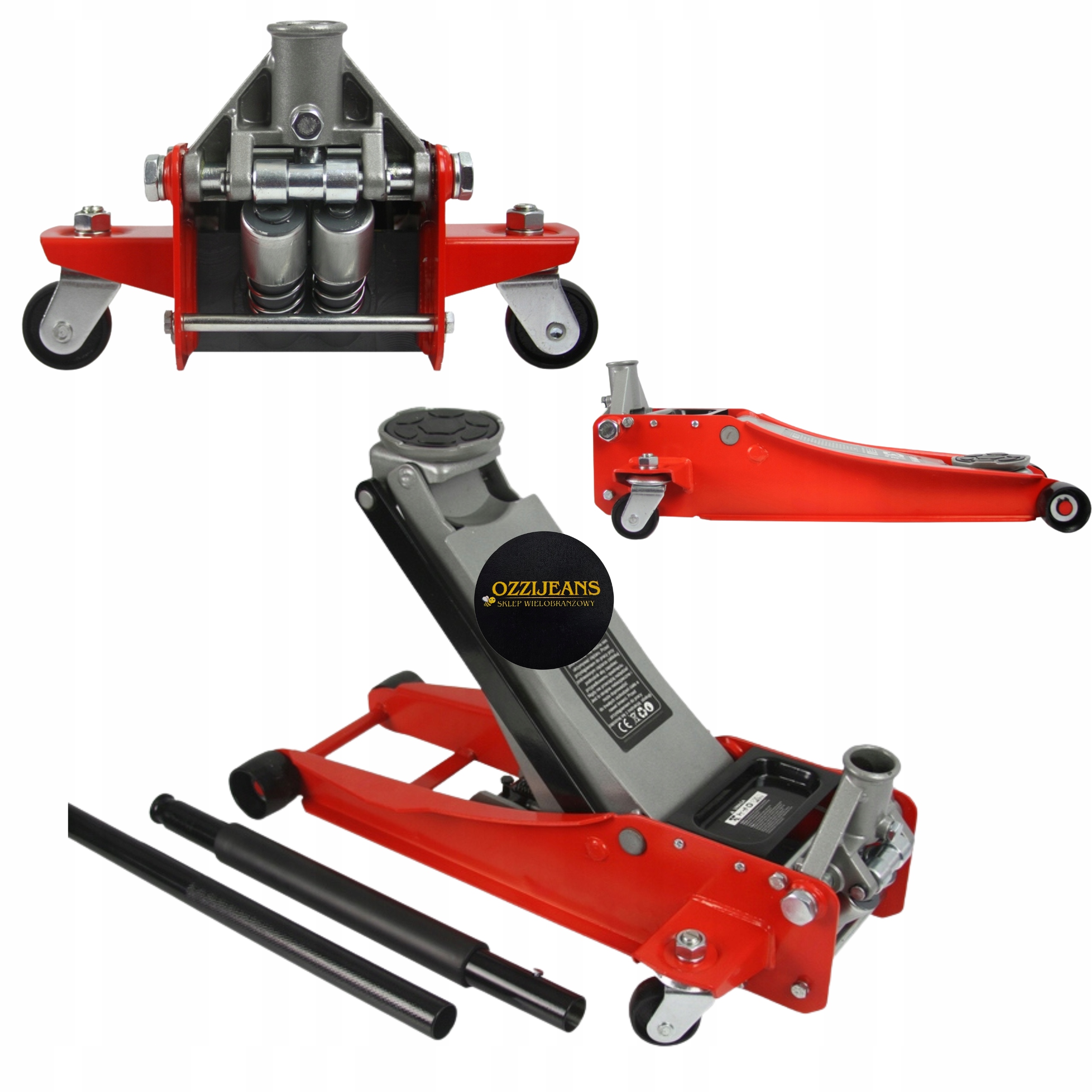 Hever Do Auta Zvedák Žába Nízkoprofilový 3 Tony Rozsah 80-435MM 3T