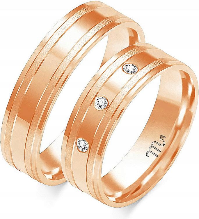 Zlatý snubní prsten pro pár svatba 585, velikost 29 30 31, dámská kolekce pro muže