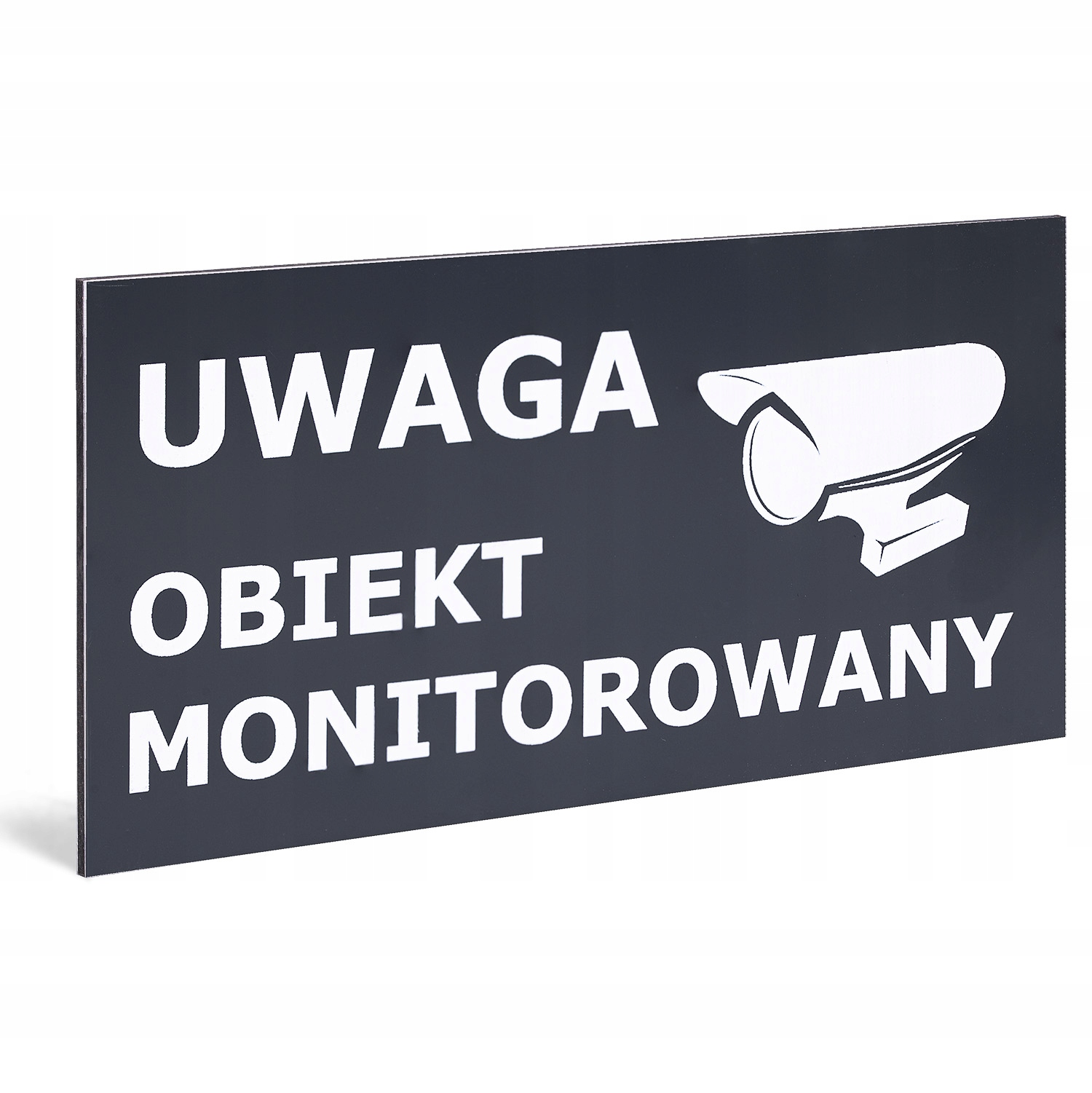 

Tabliczka Antracyt 20x10 Uwaga Obiekt Monitorowany