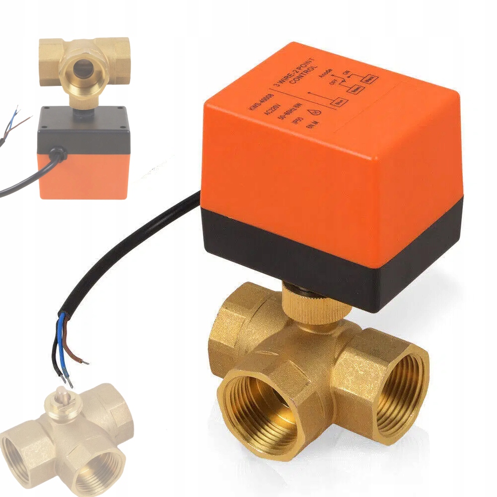 Třícestný elektroventil s přepínacím pohonem 1 palec DN25 Nový