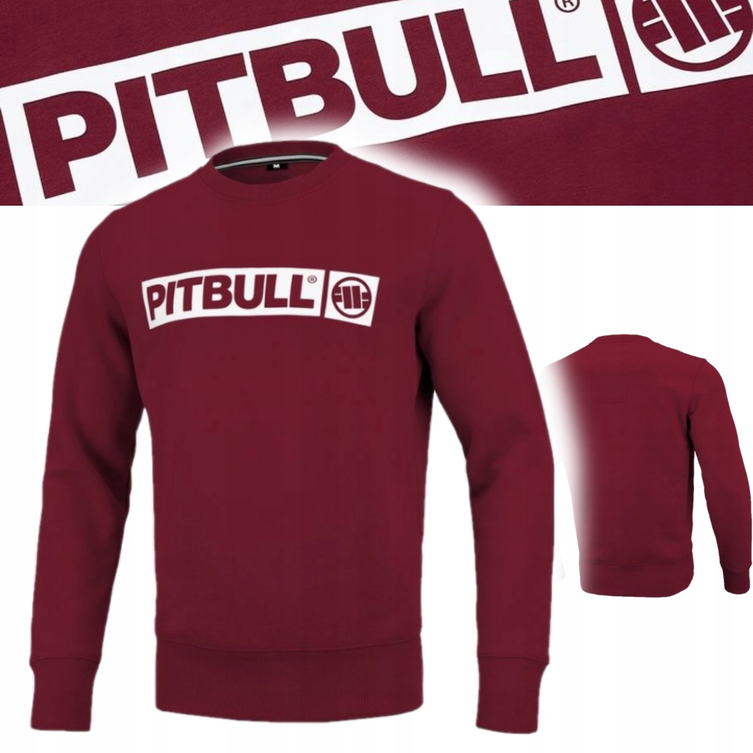 Pitbull West Coast Pánská Mikina Crewneck Hilltop Terry Burgundy Vínová L