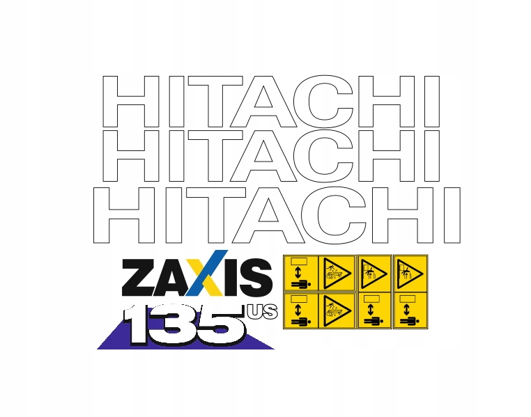 Samolepky s nálepkou Zaxis 135US